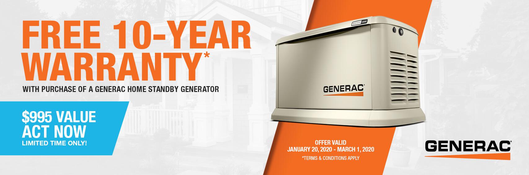 Homestandby Generator Deal | Warranty Offer | Generac Dealer | Columbia, MS